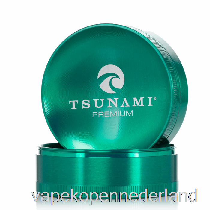 Elektronische Sigaret Vape Tsunami 2,95inch 4-delig Verzonken Top Grinder Groen (75mm)